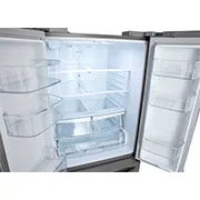 top view open empty door